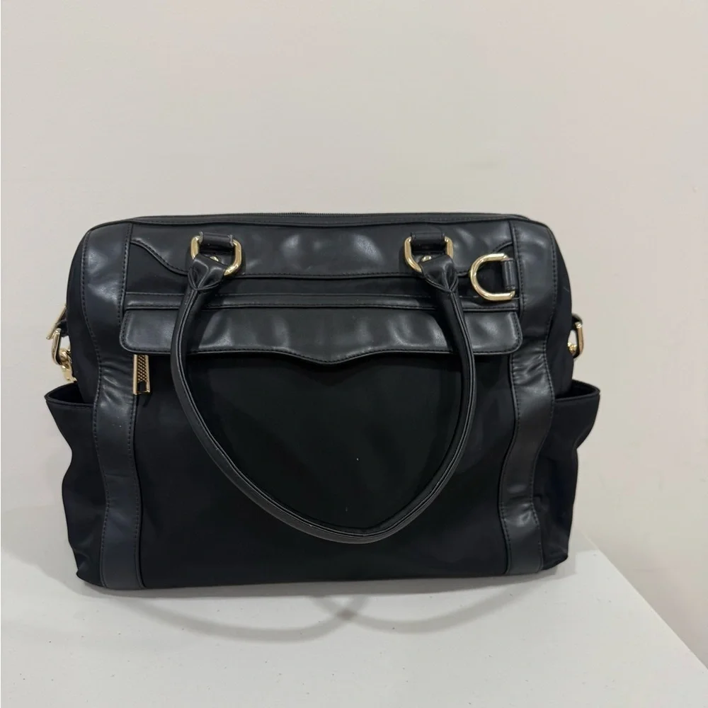 REBECCA MINKOFF Black Knocked Up Baby Bag /Overnight Bag See Photos